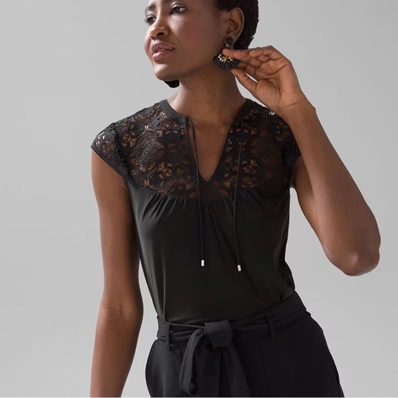 NWT WHBM Openwork Notch Tank - Picture 1 of 12